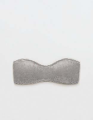 Haut de bikini bandeau froissé en Lurex Aerie