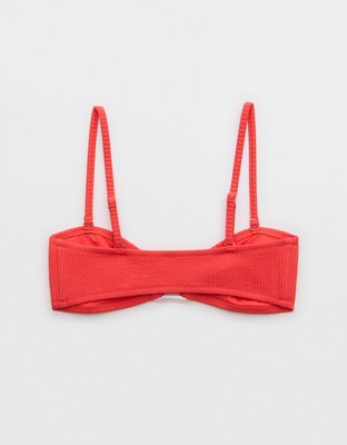 Aerie Crinkle Ring Bandeau Bikini Top