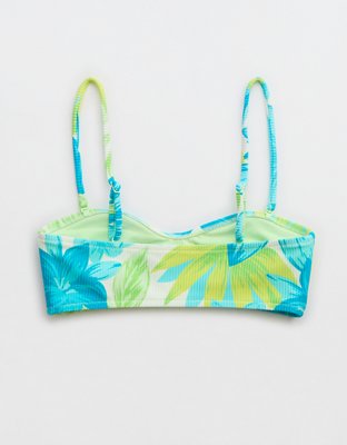 Aerie Shine Rib Bandeau Bikini Top