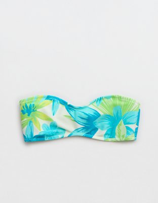 Aerie Shine Rib Bandeau Bikini Top