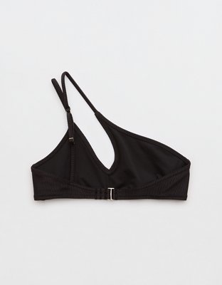 Aerie Shine Rib One Shoulder Bandeau Bikini Top