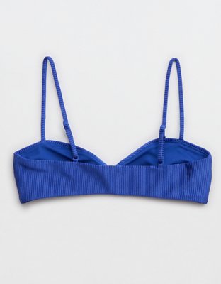 Haut de bikini bandeau côtelé brillant Aerie