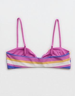 Aerie Shine Rib Bandeau Scoop Bikini Top