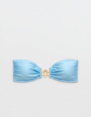 Aerie Floral Clasp Bandeau Bikini Top