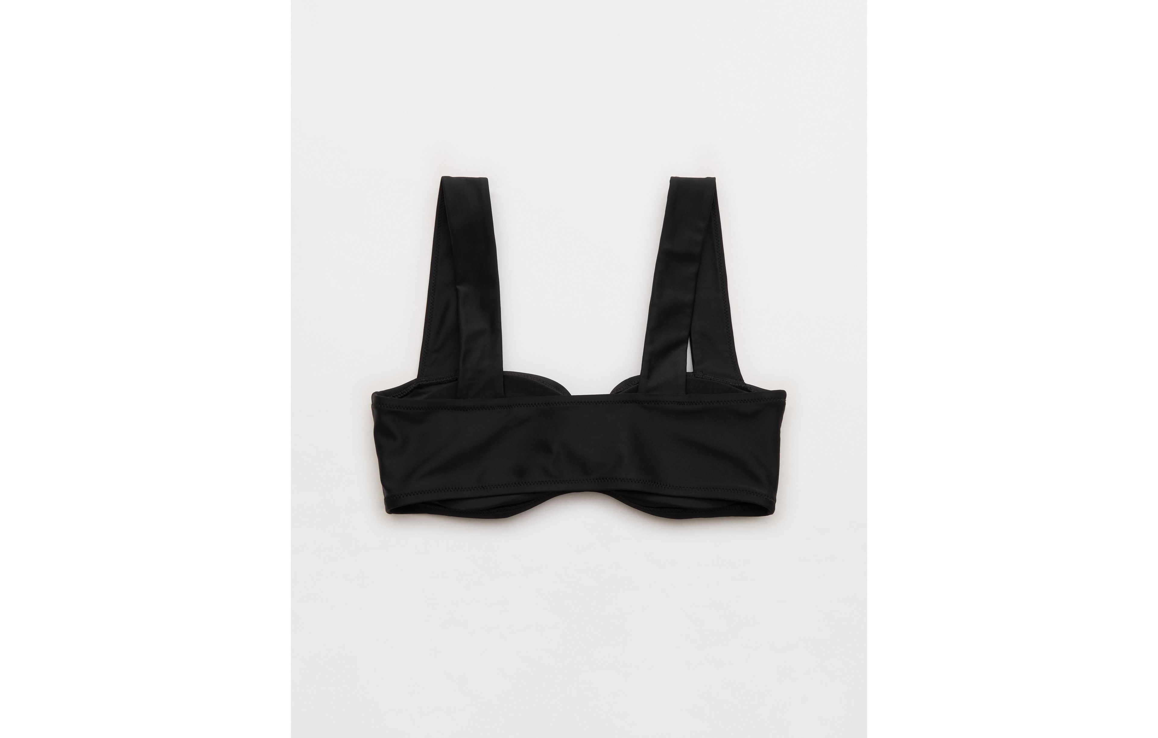 Aerie Ruched Wide Strap Bandeau Bikini Top