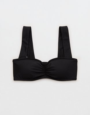 Aerie Ruched Wide Strap Bandeau Bikini Top