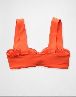 Aerie Ruched Wide Strap Bandeau Bikini Top