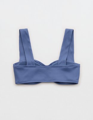 Aerie Ruched Wide Strap Bandeau Bikini Top