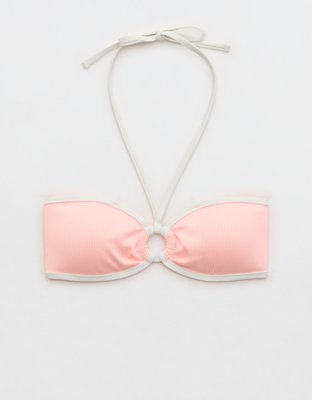 Haut de bikini bandeau côtelé Aerie