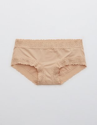 Aerie Cotton Holiday Best Lace High Waisted Mom Underwear