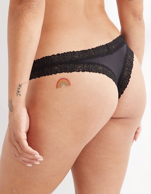 Aerie Sunnie Blossom Lace Thong Underwear