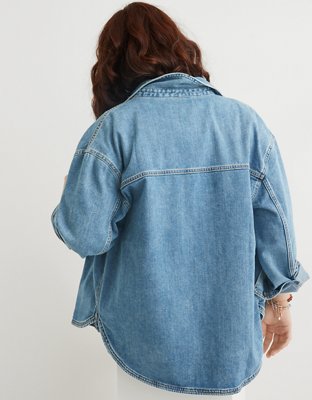 Женские джинсы Aerie Denim Shacket — фото 3