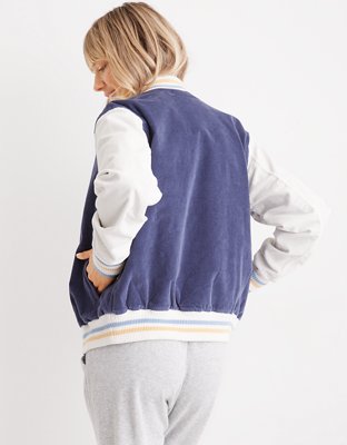 Aerie Corduroy Varsity Bomber Jacket