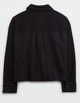 Женские свитеры Aerie Fleece Cropped Shacket — фото 4