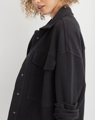 Женские свитеры Aerie Fleece Cropped Shacket — фото 5