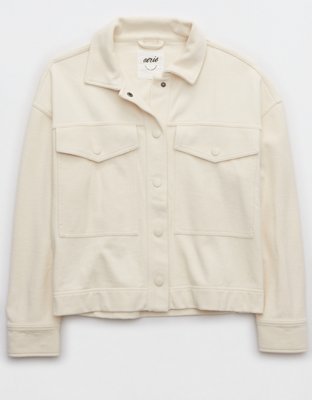 Aerie Fleece Cropped Shacket