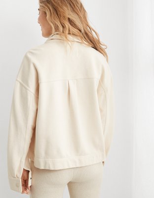 Aerie Fleece Cropped Shacket