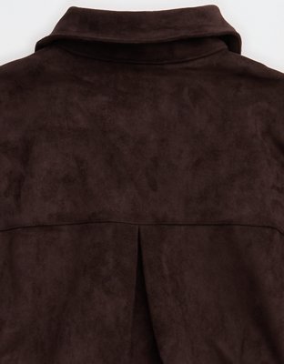 Aerie Suede Bomber Jacket