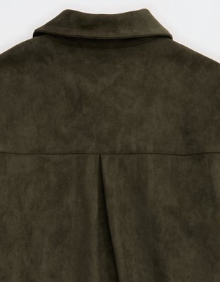 Aerie Suede Bomber Jacket