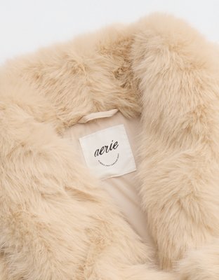 Женская куртка Aerie Faux Fur, цвет: Cake Batter — фото 5