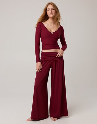 OFFLINE By Aerie Real Me Foldover Super Wide Leg Pant