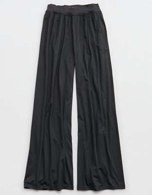 green emerald velvet dress Grey Smocked Waist Flowy Pants – PinkBlush main image 1