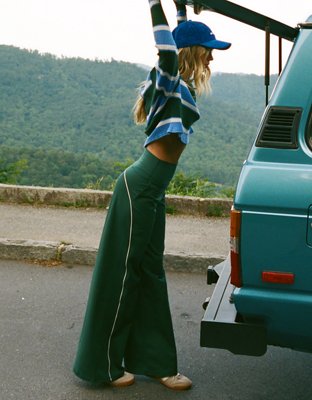 OFFLINE By Aerie The Hugger Piping Wide Leg Pant