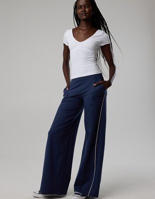 OFFLINE By Aerie The Hugger Piping Wide Leg Pant