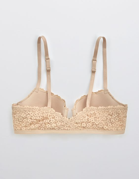 Aerie Real Happy Demi Lightly Lined Lace Bra