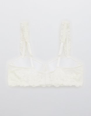Aerie Real Happy Demi Lightly Lined Retro Lace Bra