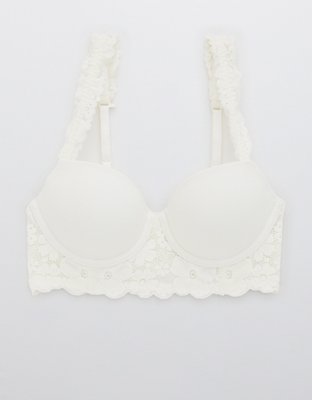 Aerie Real Happy Demi Lightly Lined Retro Lace Bra