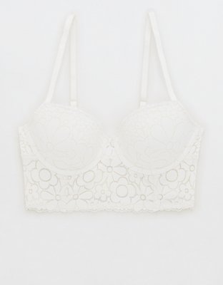 Aerie Real Happy Demi Lightly Lined Candy Lace Bra