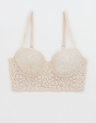 Aerie Real Happy Demi Lightly Lined Candy Lace Bra