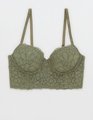 Aerie Real Happy Demi Lightly Lined Candy Lace Bra