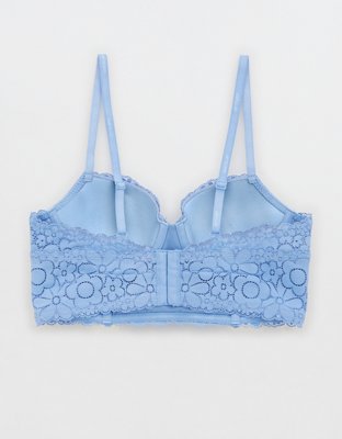 Aerie Real Happy Demi Lightly Lined Candy Lace Bra
