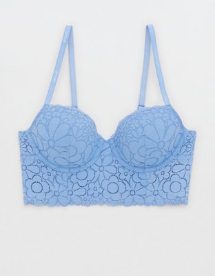 Aerie Real Happy Demi Lightly Lined Candy Lace Bra