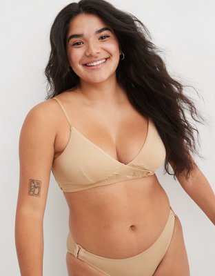 Slick Chicks Women's Side Fastener Adaptive Bra - Beige XS