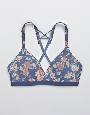 Aerie Real Happy Bra de malla ligeramente relleno sin aro