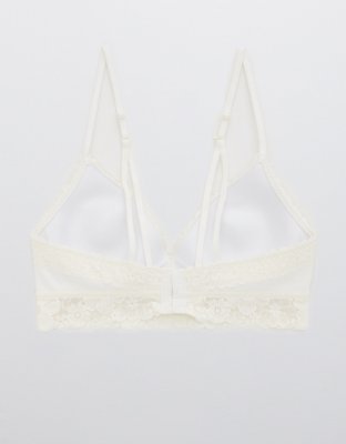 Aerie Real Happy Wireless Lightly Lined Retro Lace Bra