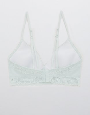 Aerie Real Happy Wireless Lightly Lined Retro Lace Bra