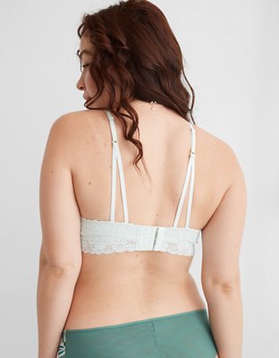 Aerie Real Happy Wireless Lightly Lined Retro Lace Bra