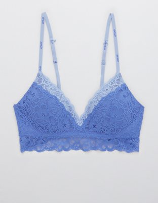 Aerie Real Happy Wireless Lightly Lined Lace Bra