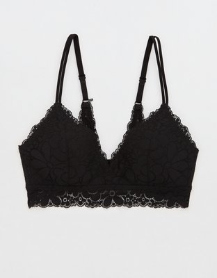 Aerie Real Happy Wireless Lightly Lined Candy Lace Bra