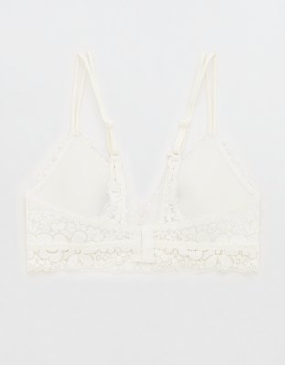 Aerie Real Happy Wireless Lightly Lined Candy Lace Bra