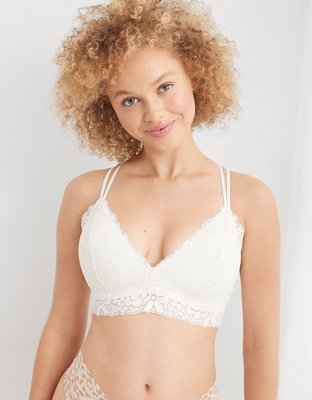 Aerie Real Happy Wireless Lightly Lined Candy Lace Bra