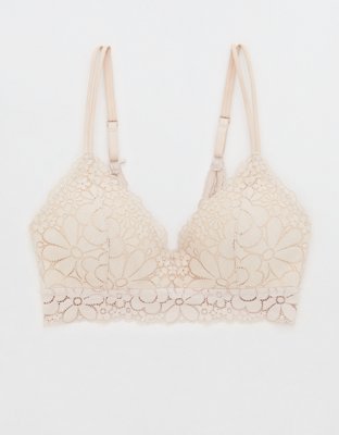 Aerie Real Happy Wireless Lightly Lined Candy Lace Bra
