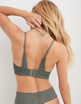 Aerie Real Happy Wireless Lightly Lined Candy Lace Bra