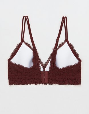 Aerie Real Happy Wireless Lightly Lined Candy Lace Bra