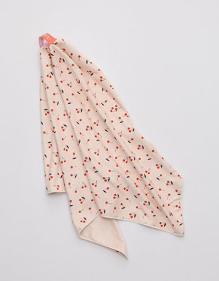 Kitsch Cherry Print Hair Towel