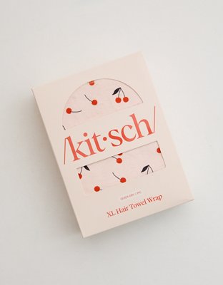 Kitsch Cherry Print Hair Towel